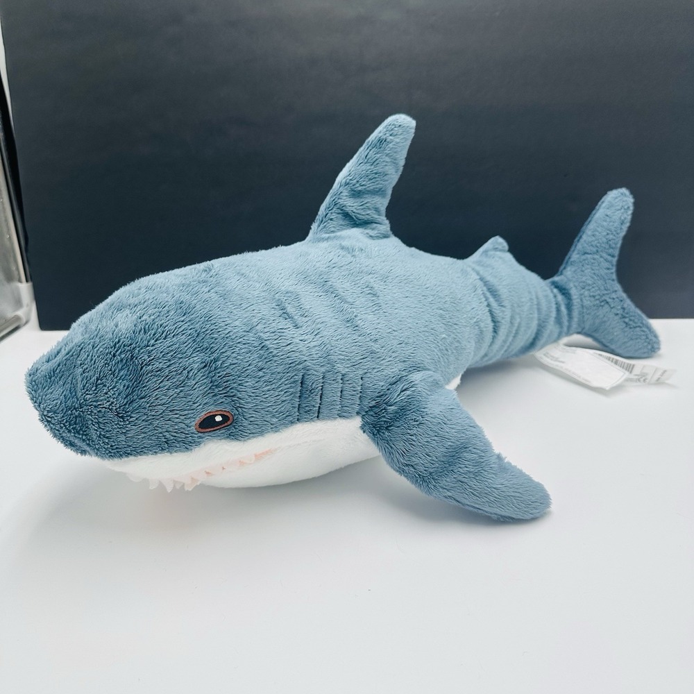 IKEA Blahaj Shark Plush Baby Blue Fish Ocean Pillow Toy 20" Stuffed Animal